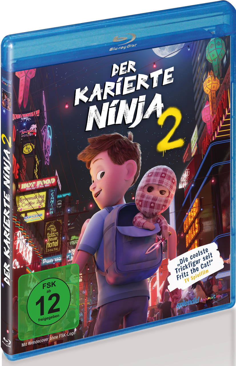 Blu-ray-Cover: ein Junge, ein Ninja und eine Stadt.