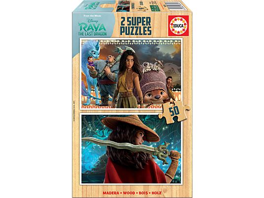 EDUCA Disney - Raya & The Last Dragon: 2 Puzzles (2x50) - Puzzle (Multicolore)