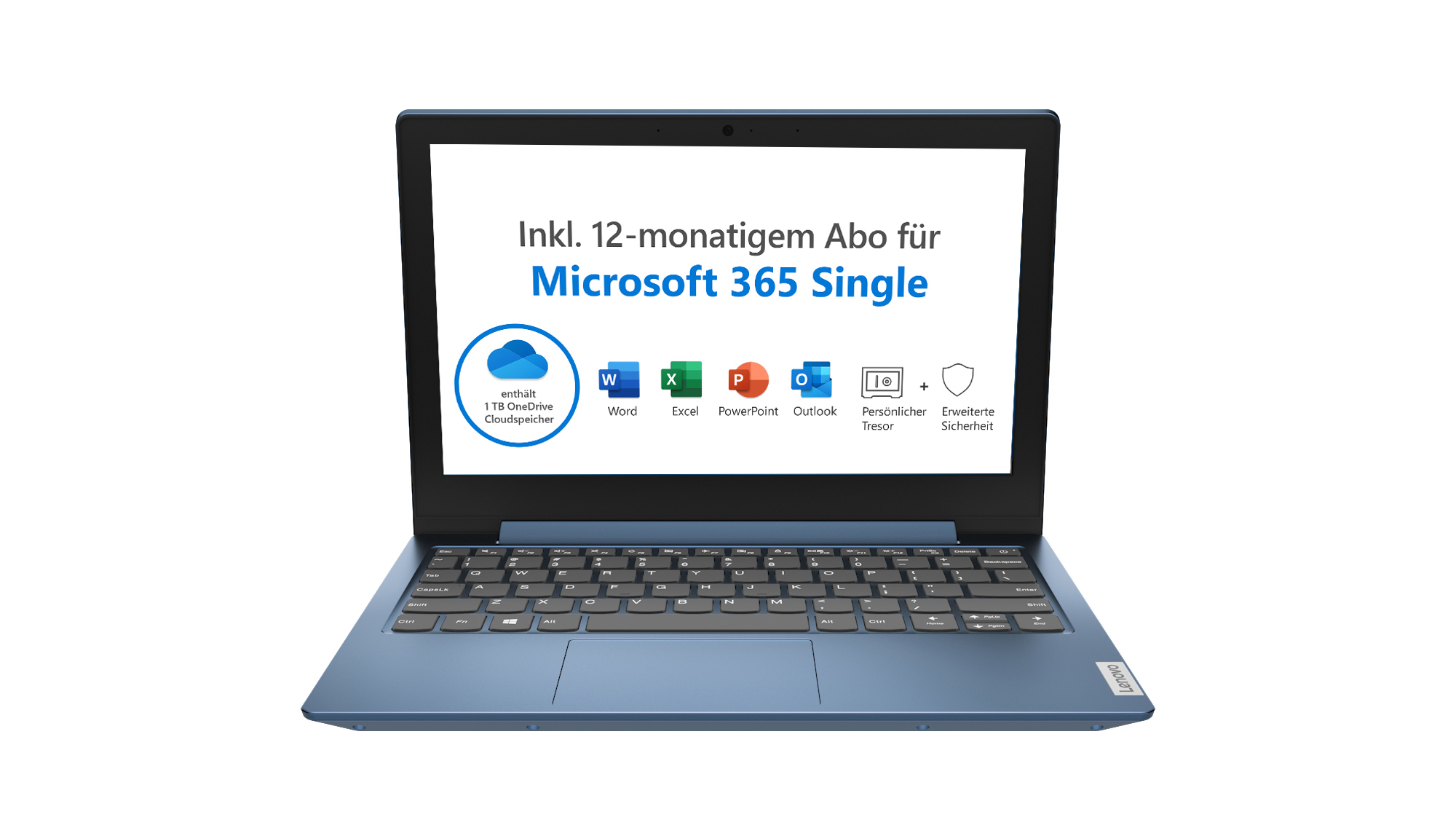 LENOVO IdeaPad 1i, Inkl. 1 Jahr Microsoft 365 Single - 11,6 Zoll - Intel® Celeron® N4020 - 4 GB - 64 GB - Intel® UHD 600 - Windows 11 Home S-Modus