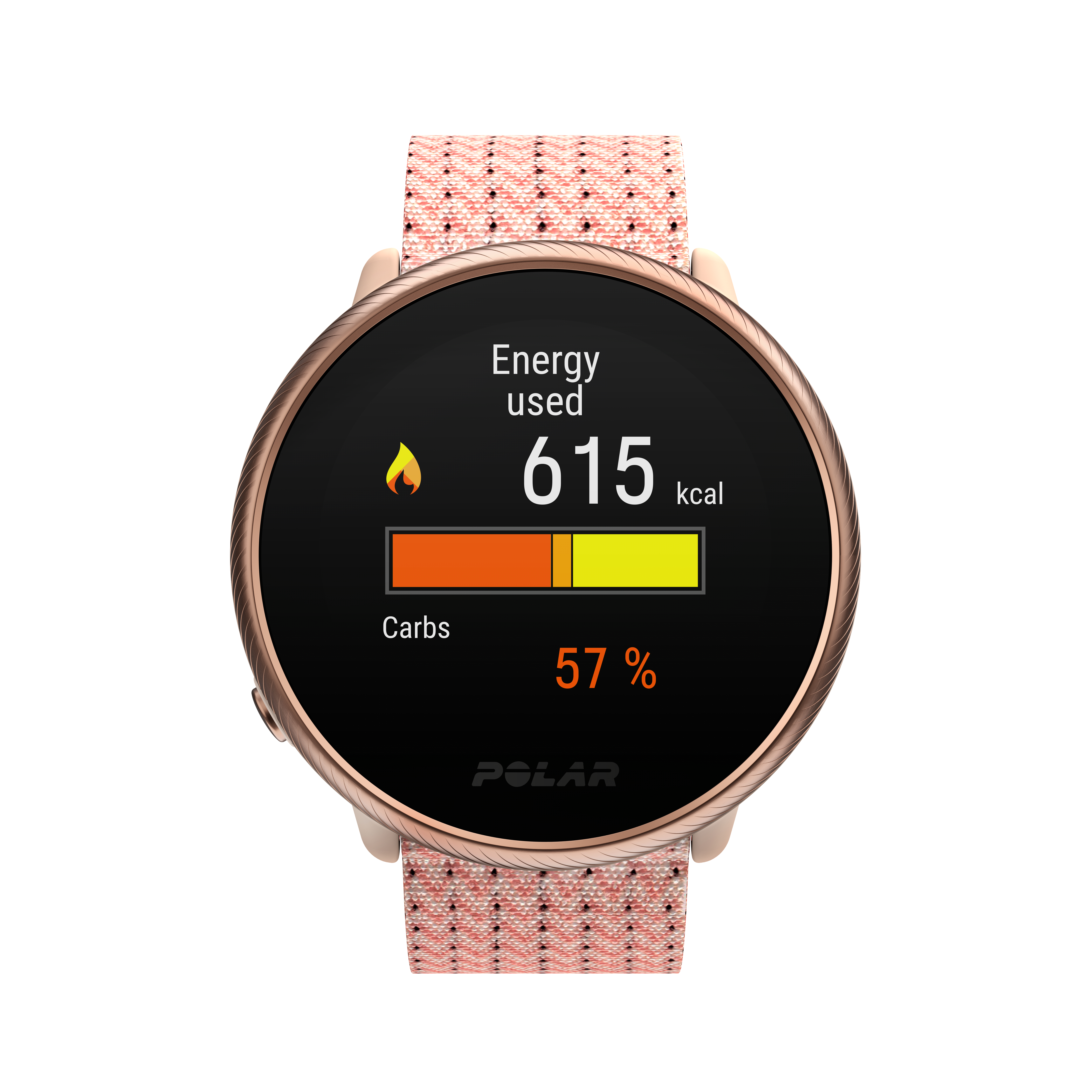 POLAR Ignite 2 Fitnesstracker Glasfaserverstärktes Polymergehäuse Silikon, 130 - 210 mm, Rosegold/Pink