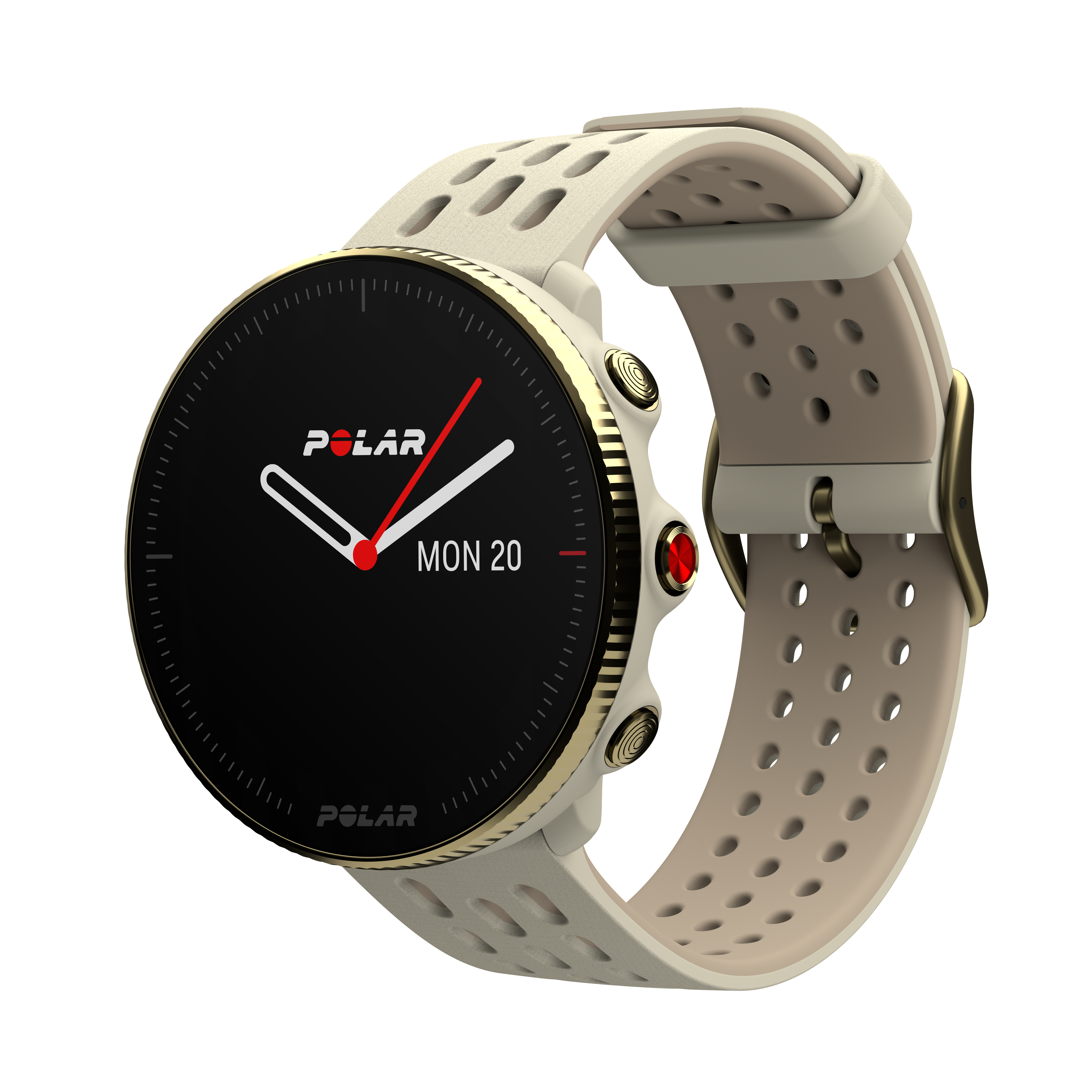 POLAR Vantage M2 Fitnesstracker Glasfaserverstärktes Polymergehäuse Silikon, 130 - 210 mm, Gold/Champagner