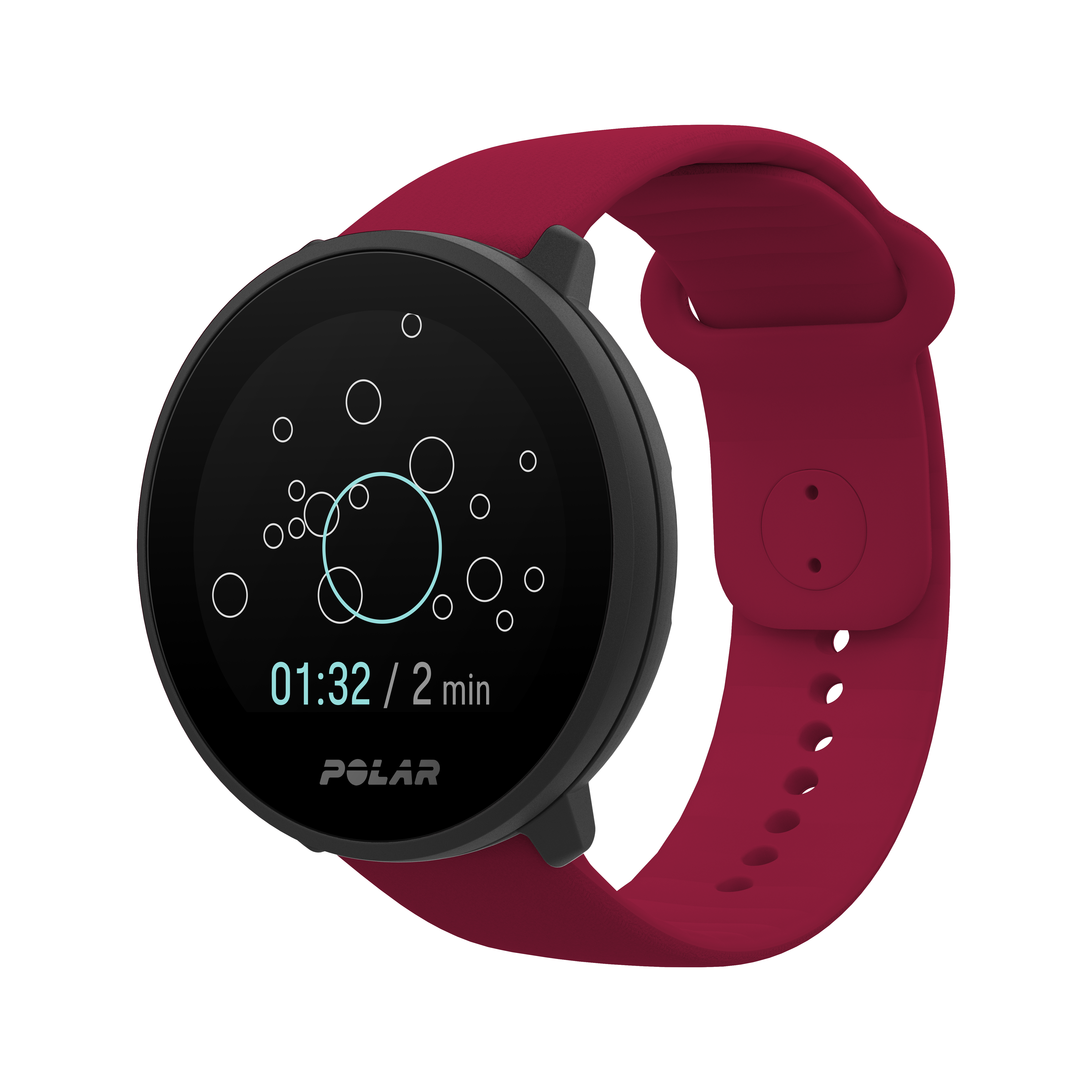 POLAR Unite Smartwatch Glasfaserverstärktes Polymergehäuse Silikon, 130 - 210 mm, Rot