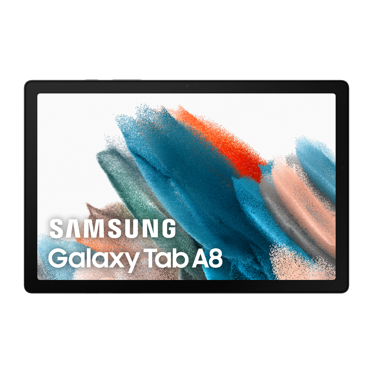 Samsung Galaxy Tab A8. Tableta con arte abstracto colorido.