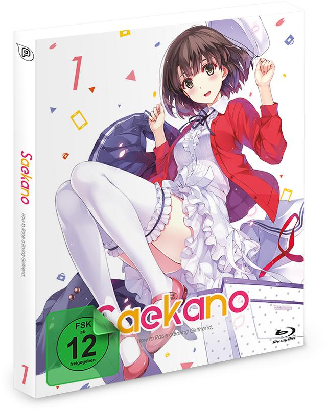 Eine Box des Anime "Saekano: How to Raise a Boring Girlfriend" mit einem Bild.