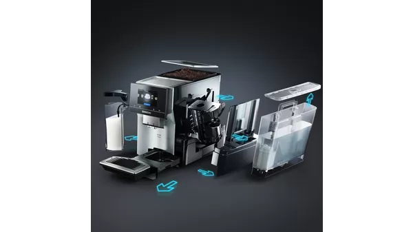 SIEMENS  Machine expresso (TQ707R03) - Machine expresso full automatique - Récipient à lait intégré - Noir