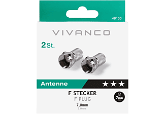 VIVANCO 7 mm, 2 Stück F Stecker