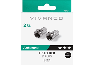 VIVANCO 6.5 mm, 2 Stück F Stecker