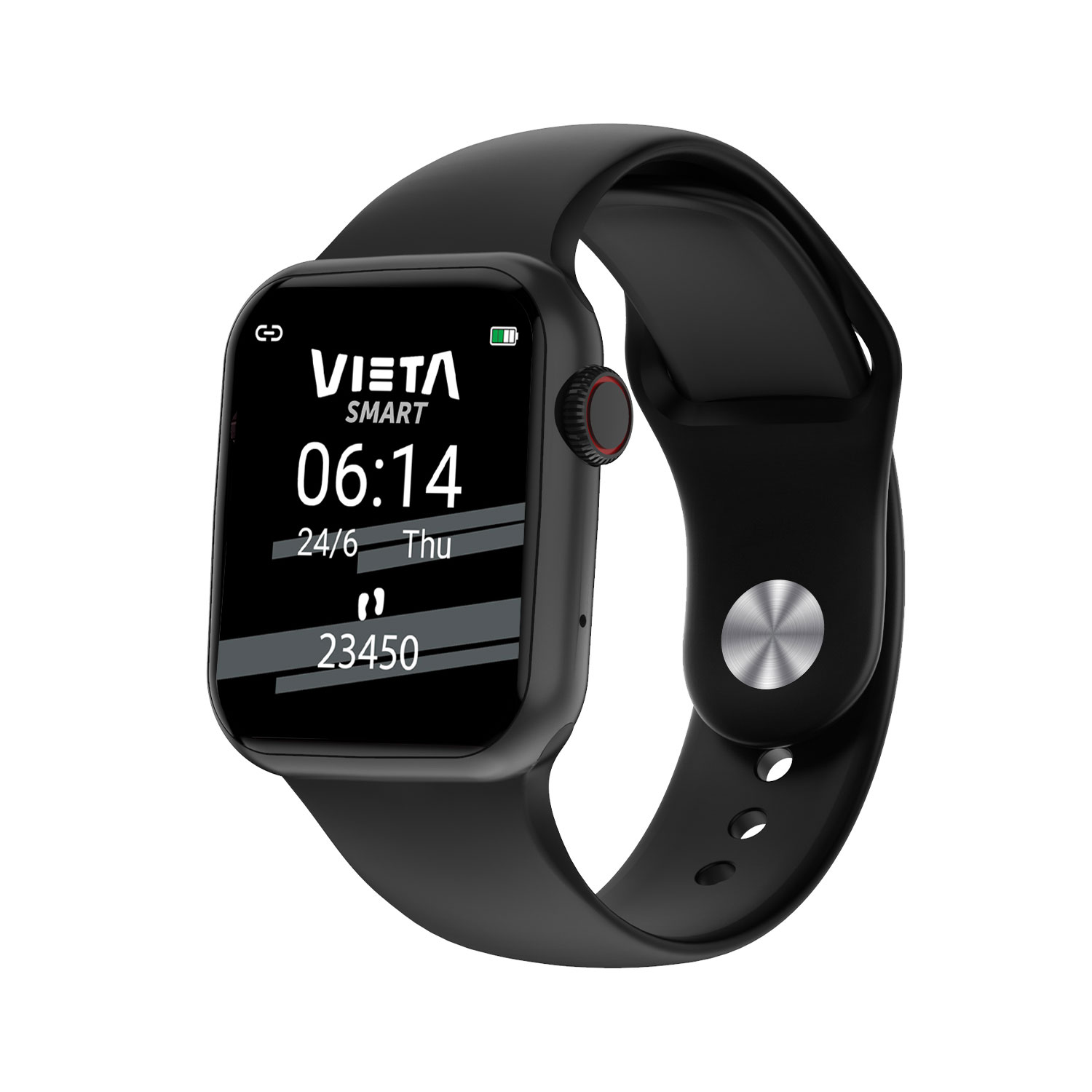 Smartwatch - Vieta Pro Beat 4, Bluetooth, Resistente al agua, IP67, Autonomía 3 días, Negro