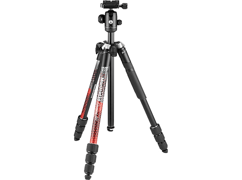 MANFROTTO 212916 Mii Állvány Alu 4 Szekció, Gömbfej, Piros