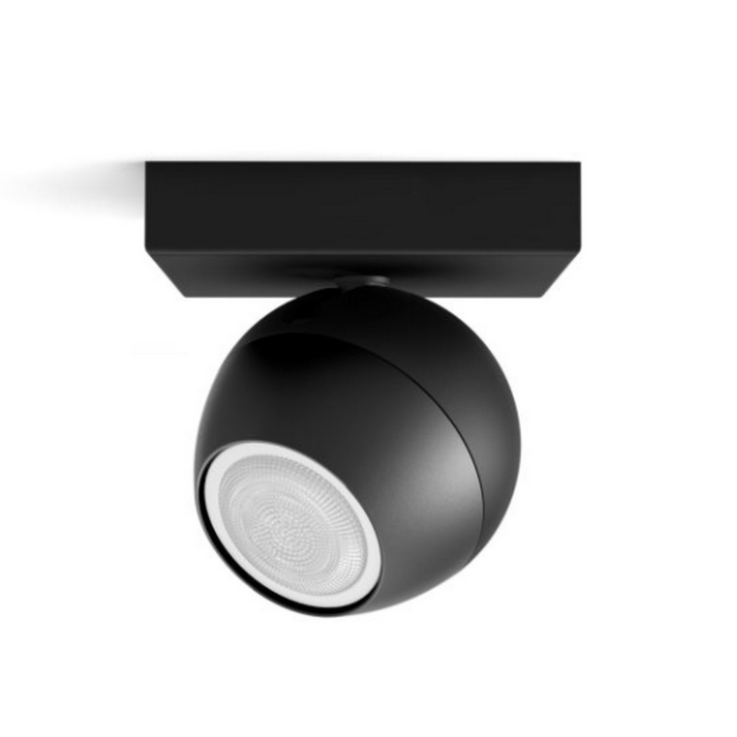 Lámpara inteligente - Philips Hue White Ambiance Buckram, 1 Foco, Amazon Alexa y Google Assistant, Negro
