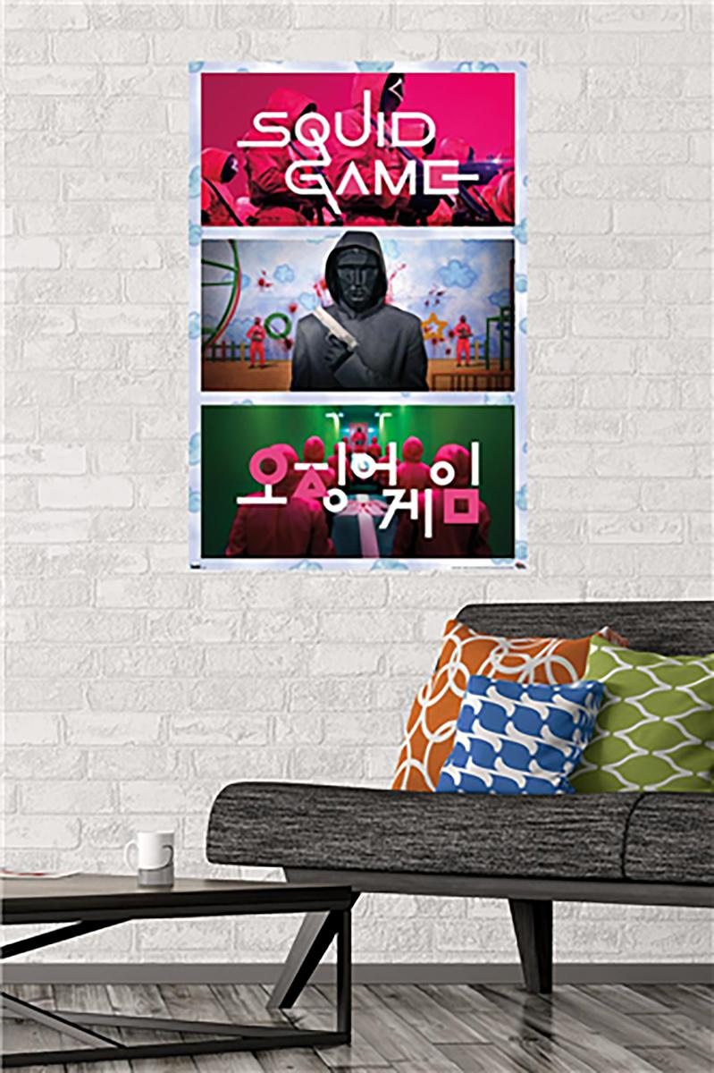 TRENDS INTERNATIONAL USA Squid Poster Netflix Collage Poster Game Großformatige