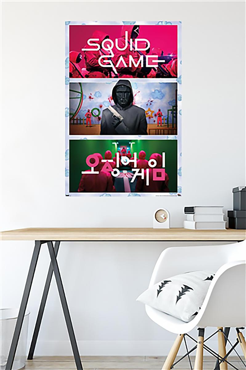 Game INTERNATIONAL Collage Großformatige Netflix USA Poster Squid TRENDS Poster
