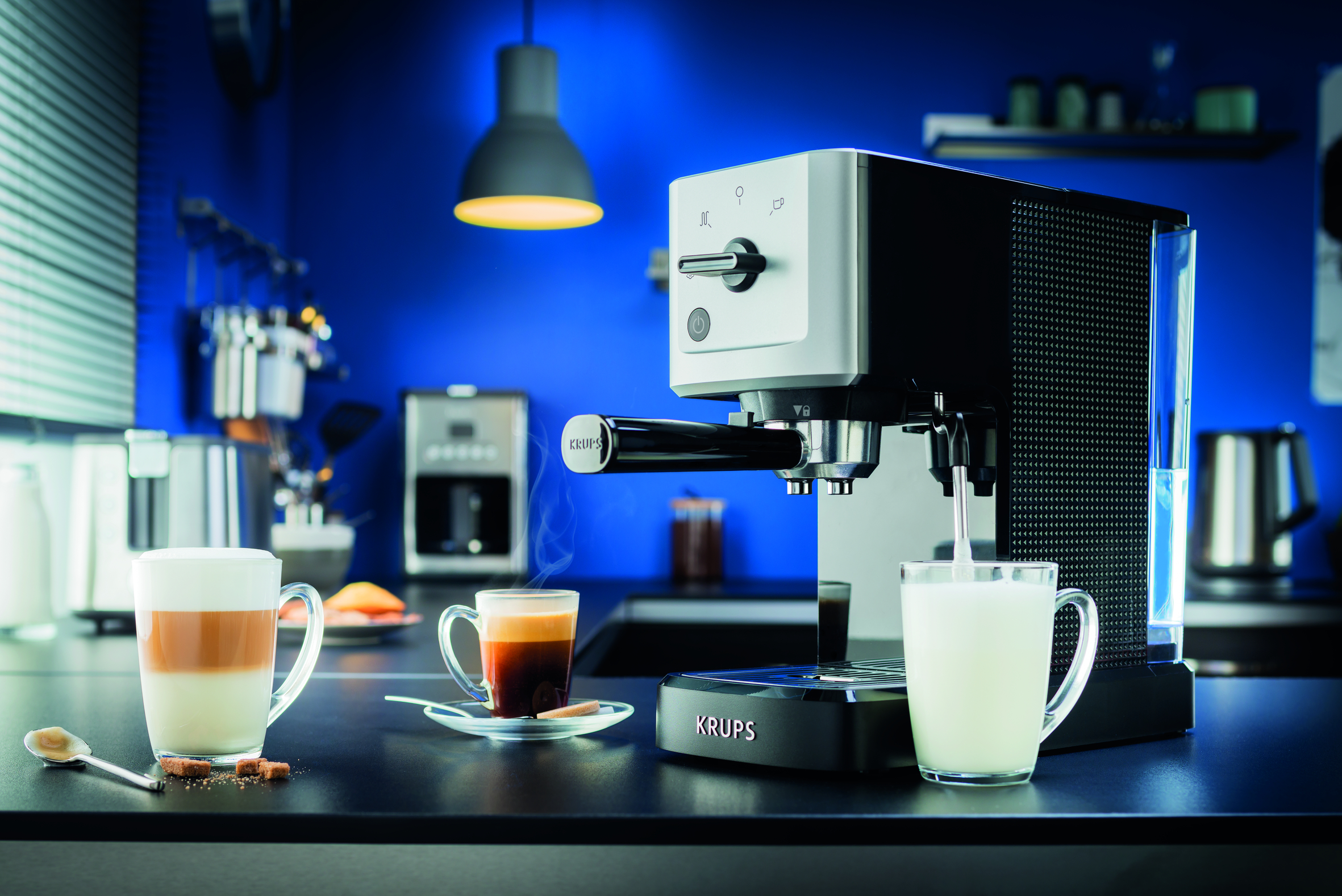 KRUPS XP3440 Calvi Espressomaschine Schwarz/Edelstahl