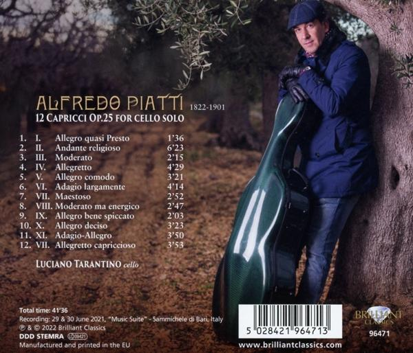 Luciano Tarantino - Piatti:12 Capricci For Cello Solo  - (CD)