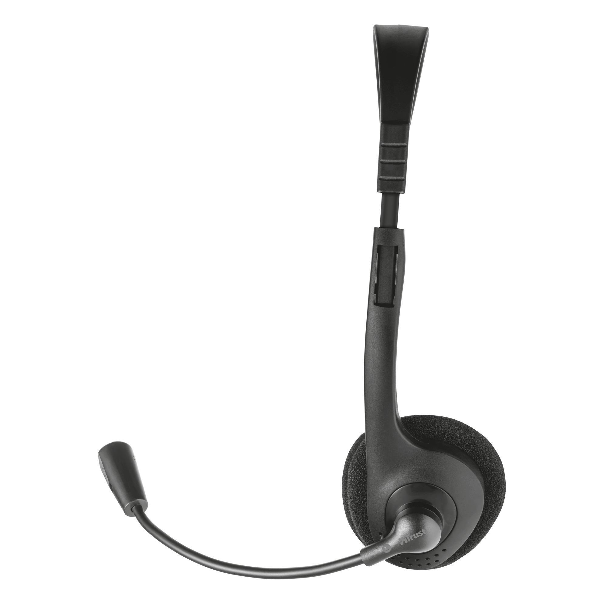 TRUST Primo On-ear Headset Klinke mit Schwarz 3.5 - mm