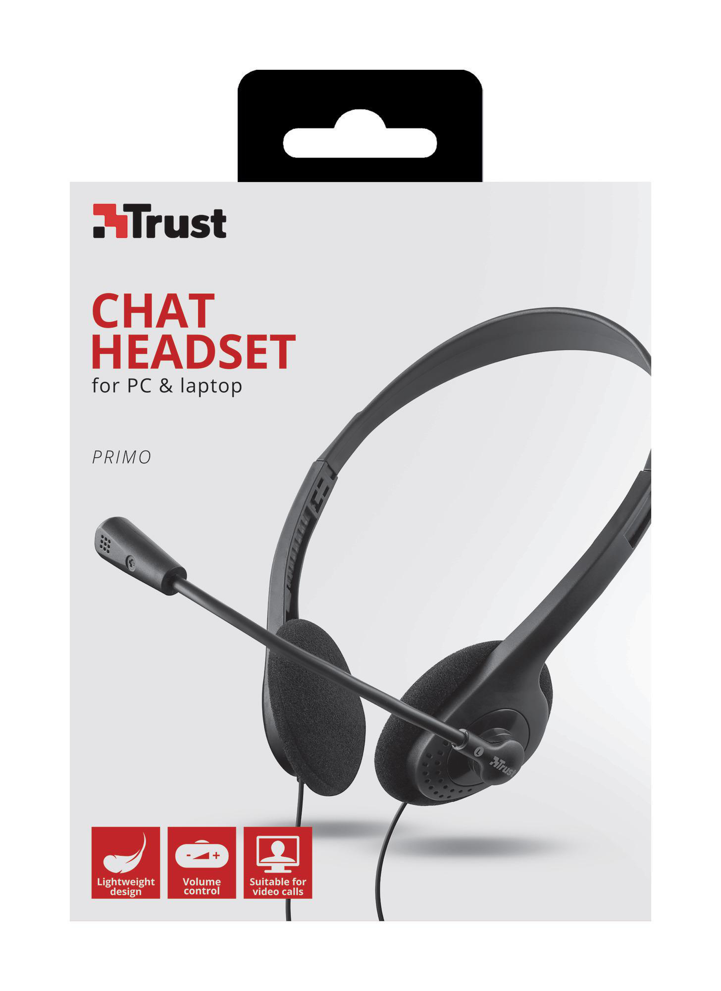 On-ear Headset Schwarz mit Klinke - Primo TRUST mm 3.5