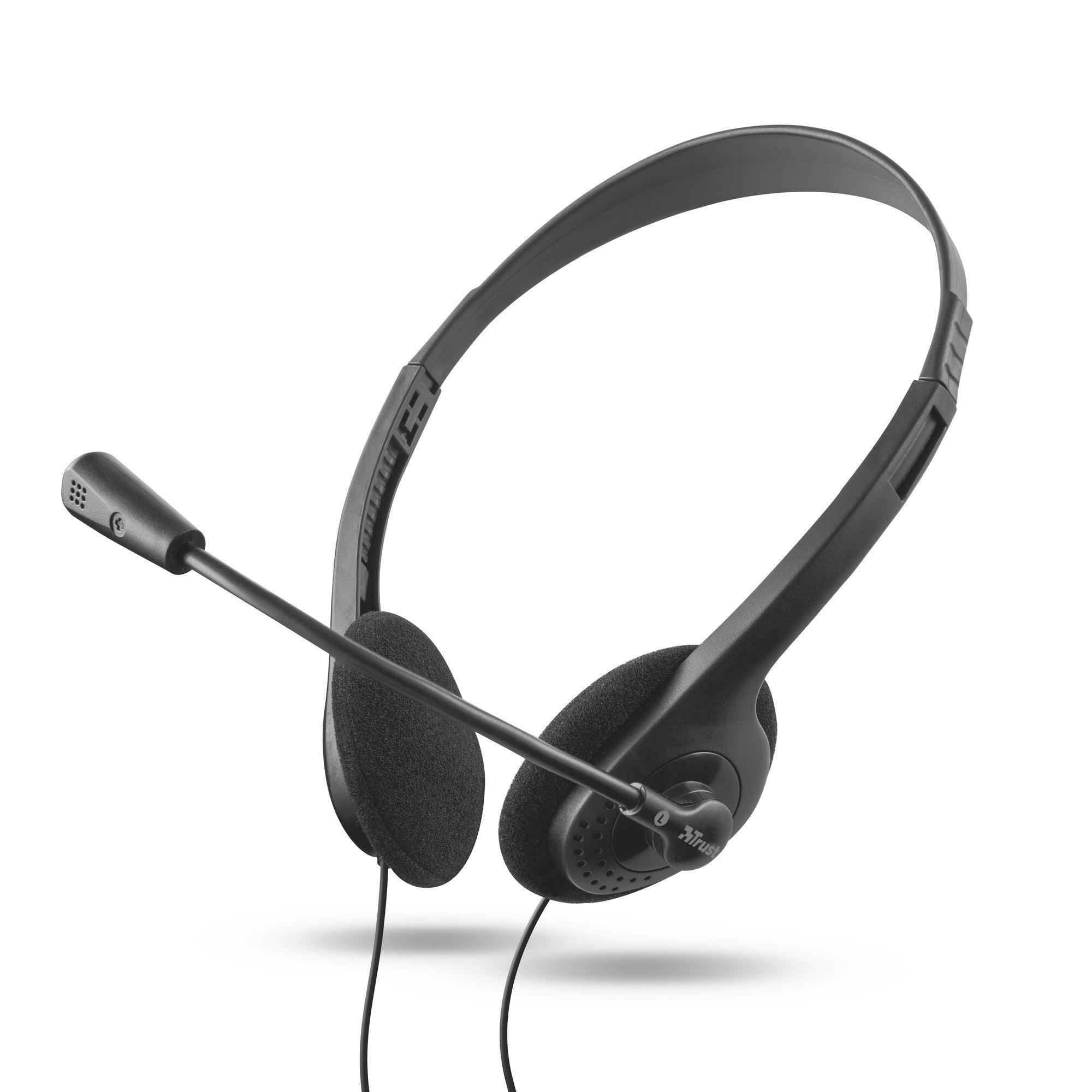 TRUST Schwarz On-ear Primo Klinke Headset mm 3.5 mit -