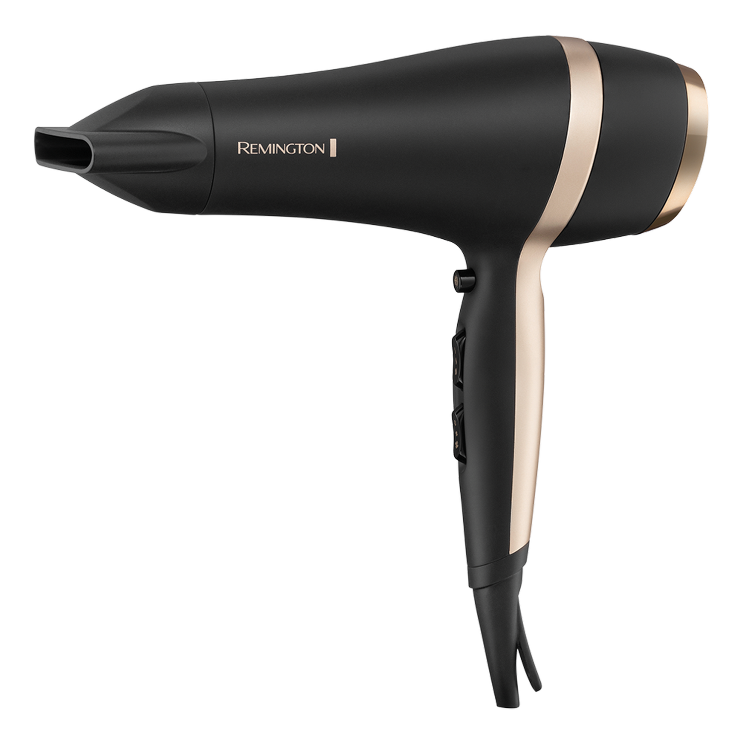 Pack Secador + Accesorios - Remington Salon Smooth, 2100 W, 3 temperaturas, 2 velocidades, Difusor, Negro