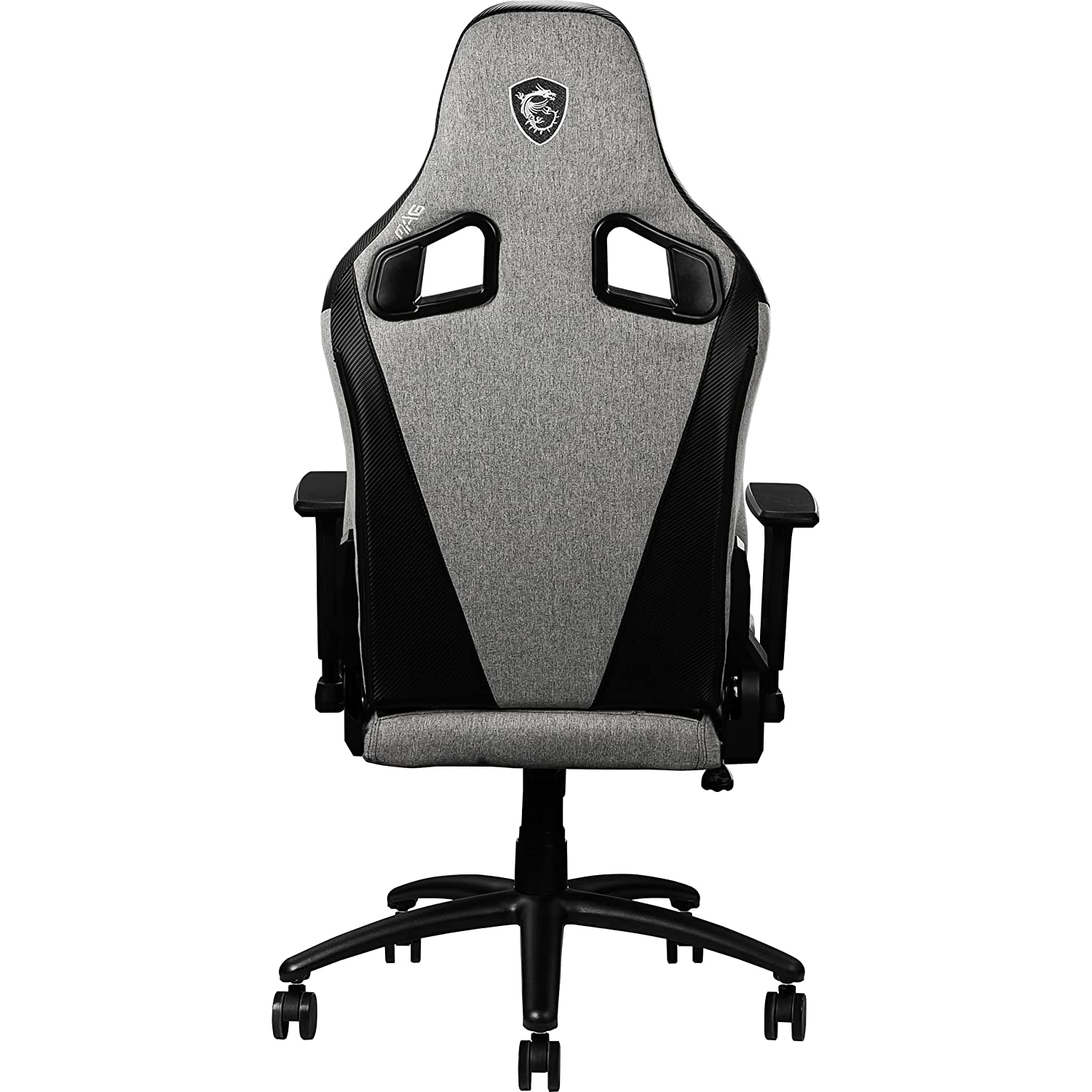 Silla gaming - MSI Mag CH130 I Fabric, 2D, Rueda PU 60mm, Cuero de fibra de carbono, Base de acero, Negro