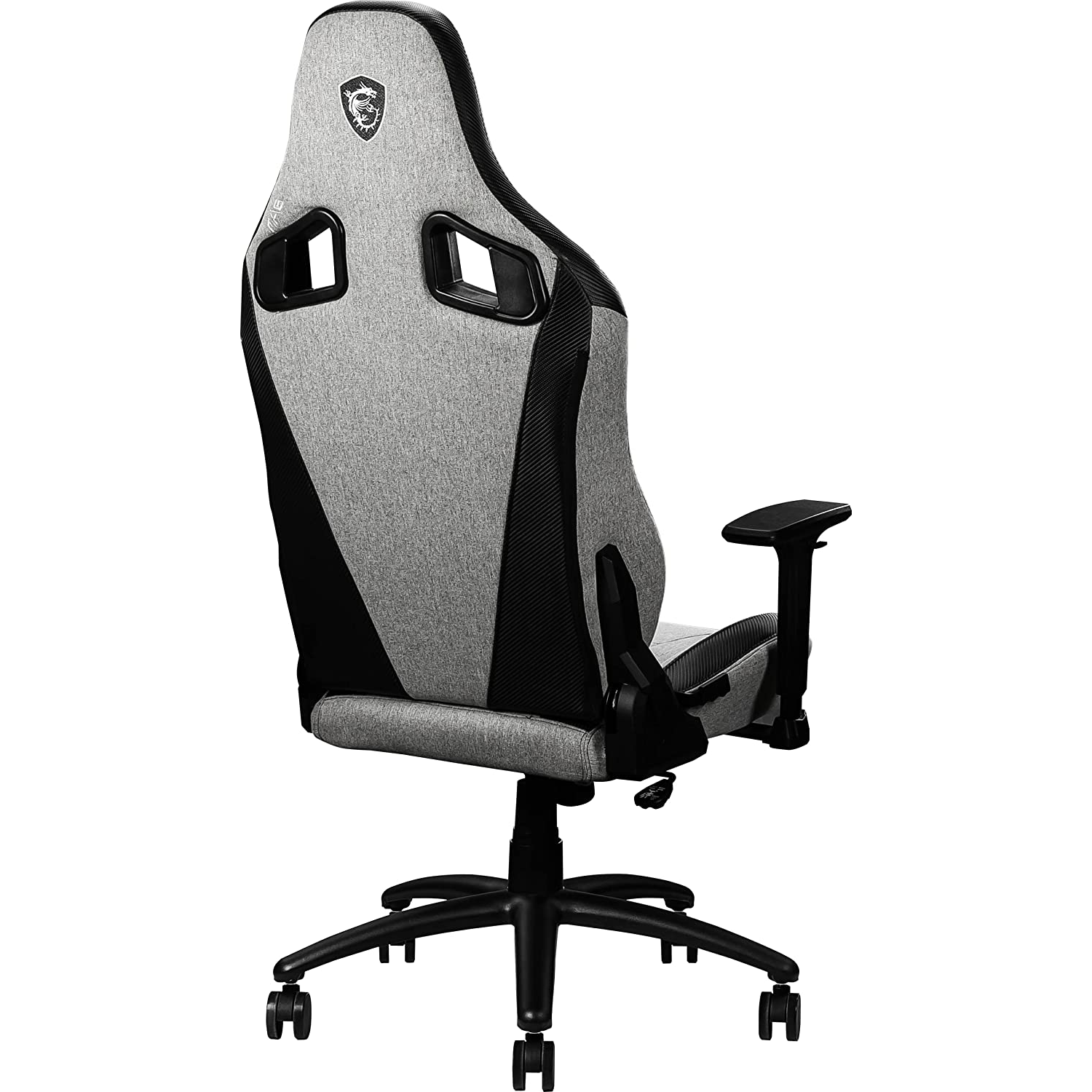 Silla gaming - MSI Mag CH130 I Fabric, 2D, Rueda PU 60mm, Cuero de fibra de carbono, Base de acero, Negro
