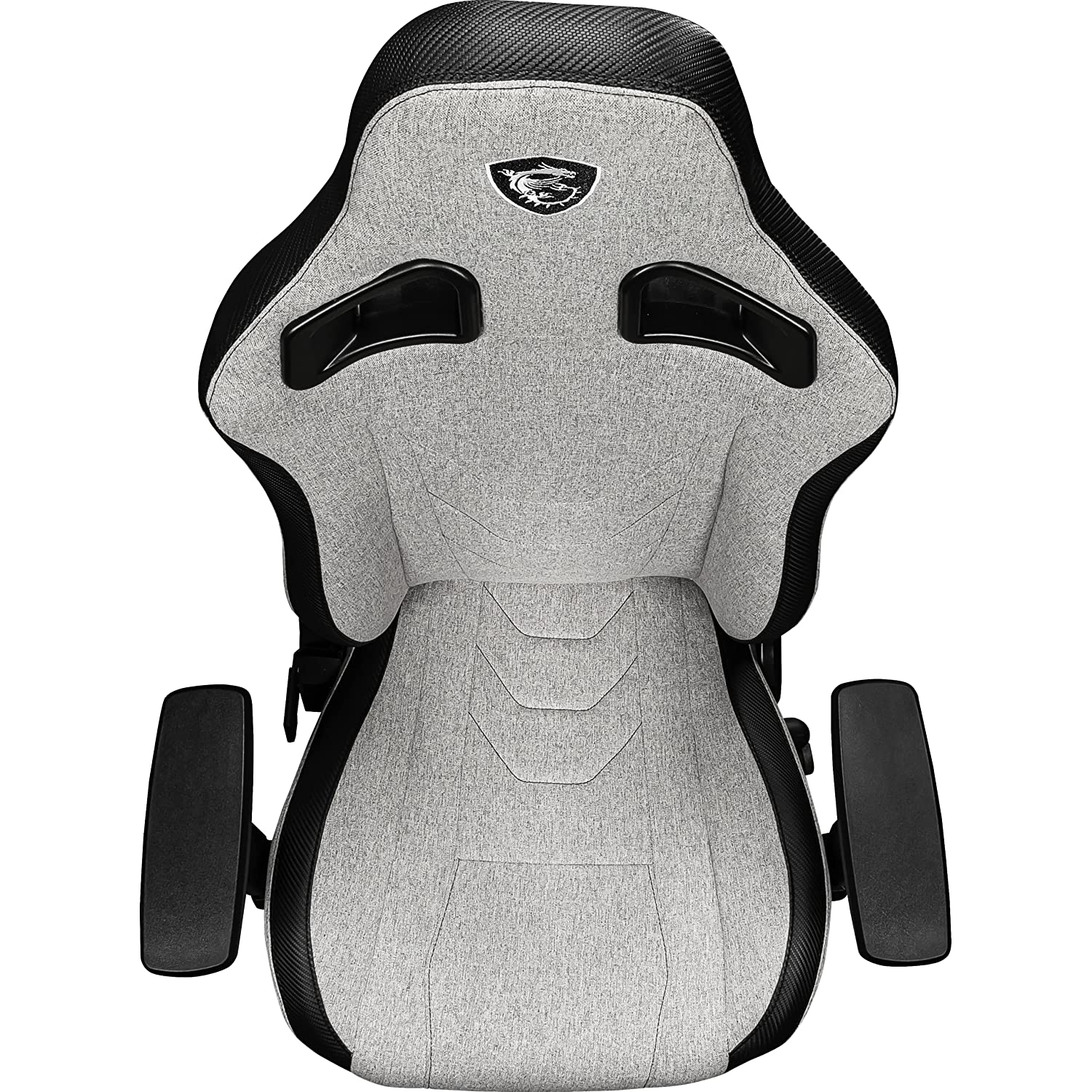 Silla gaming - MSI Mag CH130 I Fabric, 2D, Rueda PU 60mm, Cuero de fibra de carbono, Base de acero, Negro