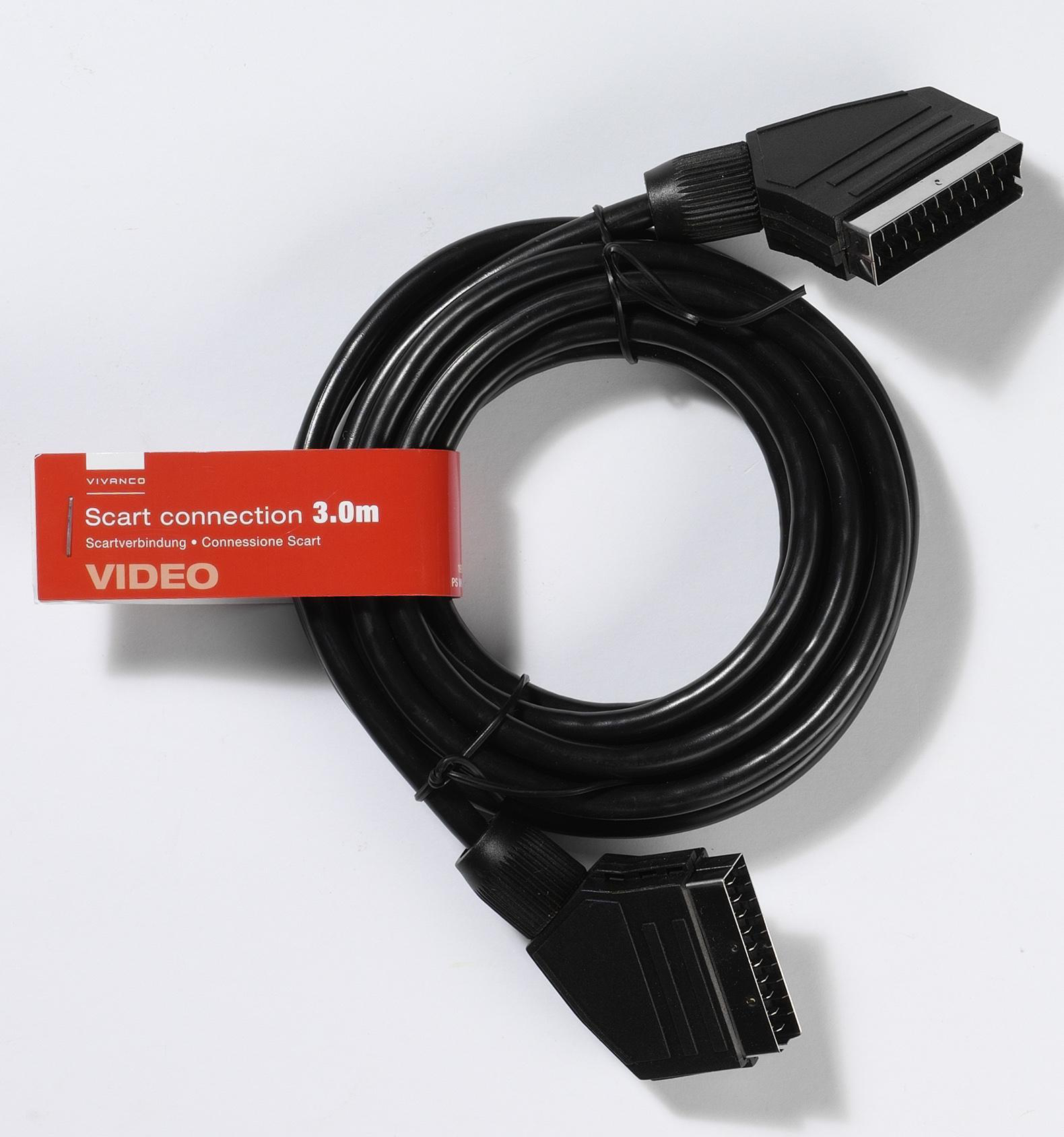 VIVANCO 19360, Scart Kabel, 3 m