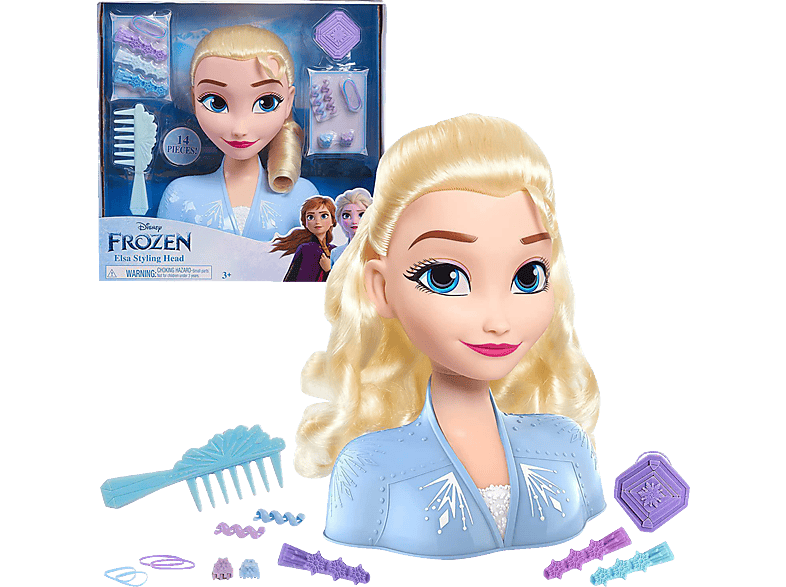 JUST PLAY Disney Basic Elsa 2 Head Styling Mehrfarbig Frozen Spielset