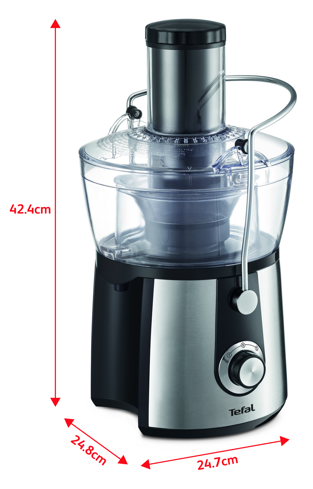TEFAL Juice Express ZE550D 800W Katı Meyve Sıkacağı Inox