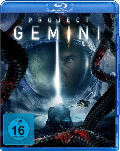 Blu-ray-Cover für 'Project Gemini' mit Astronaut, Weltraum und Tentakeln.