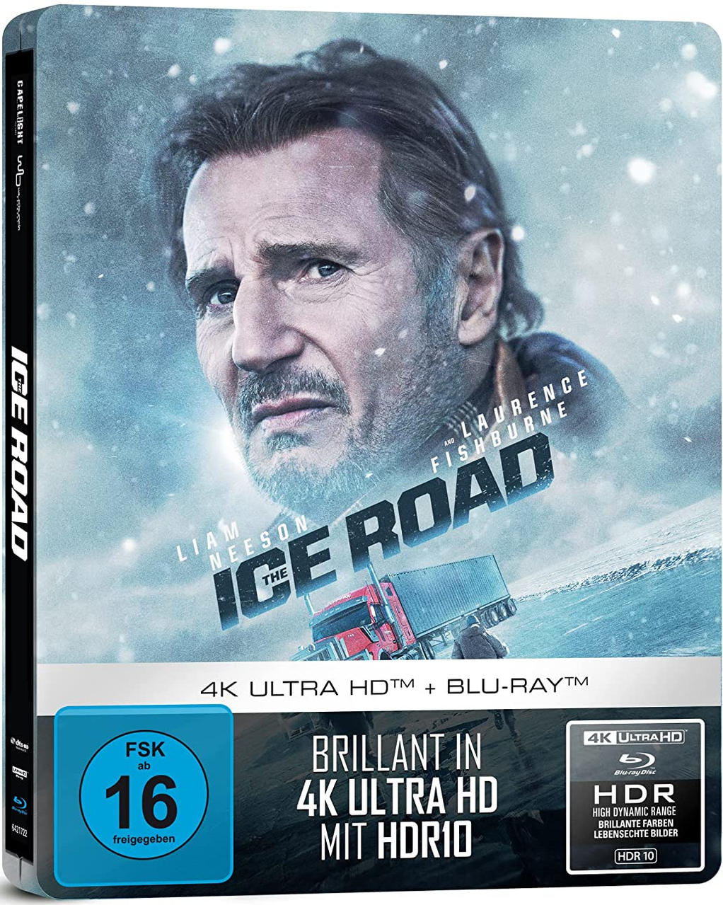 Filmcover, The Ice Road, Liam Neeson, 4K Ultra HD Blu-ray.