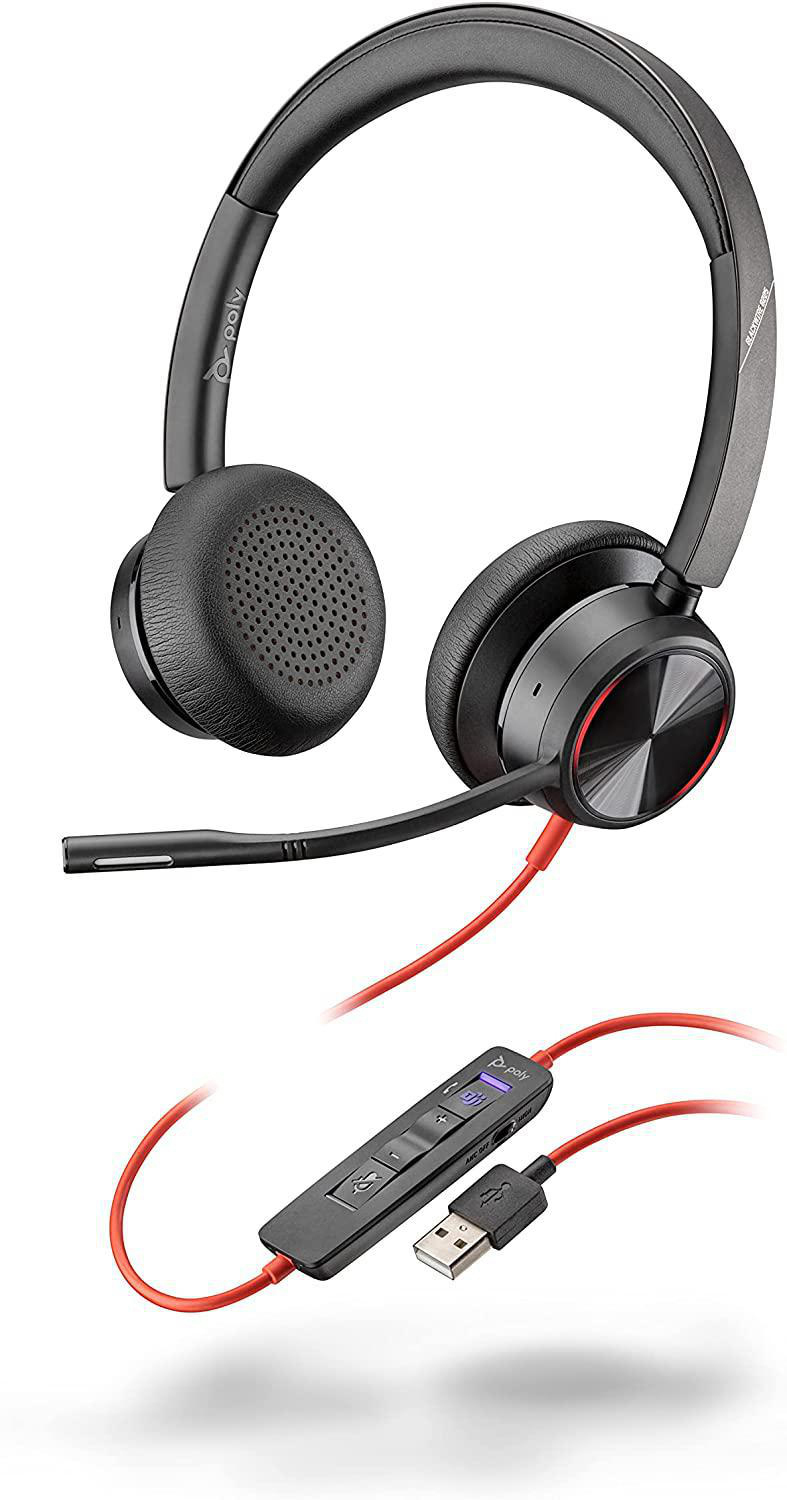 Schwarz Blackwire POLY 8225, Headset Over-ear