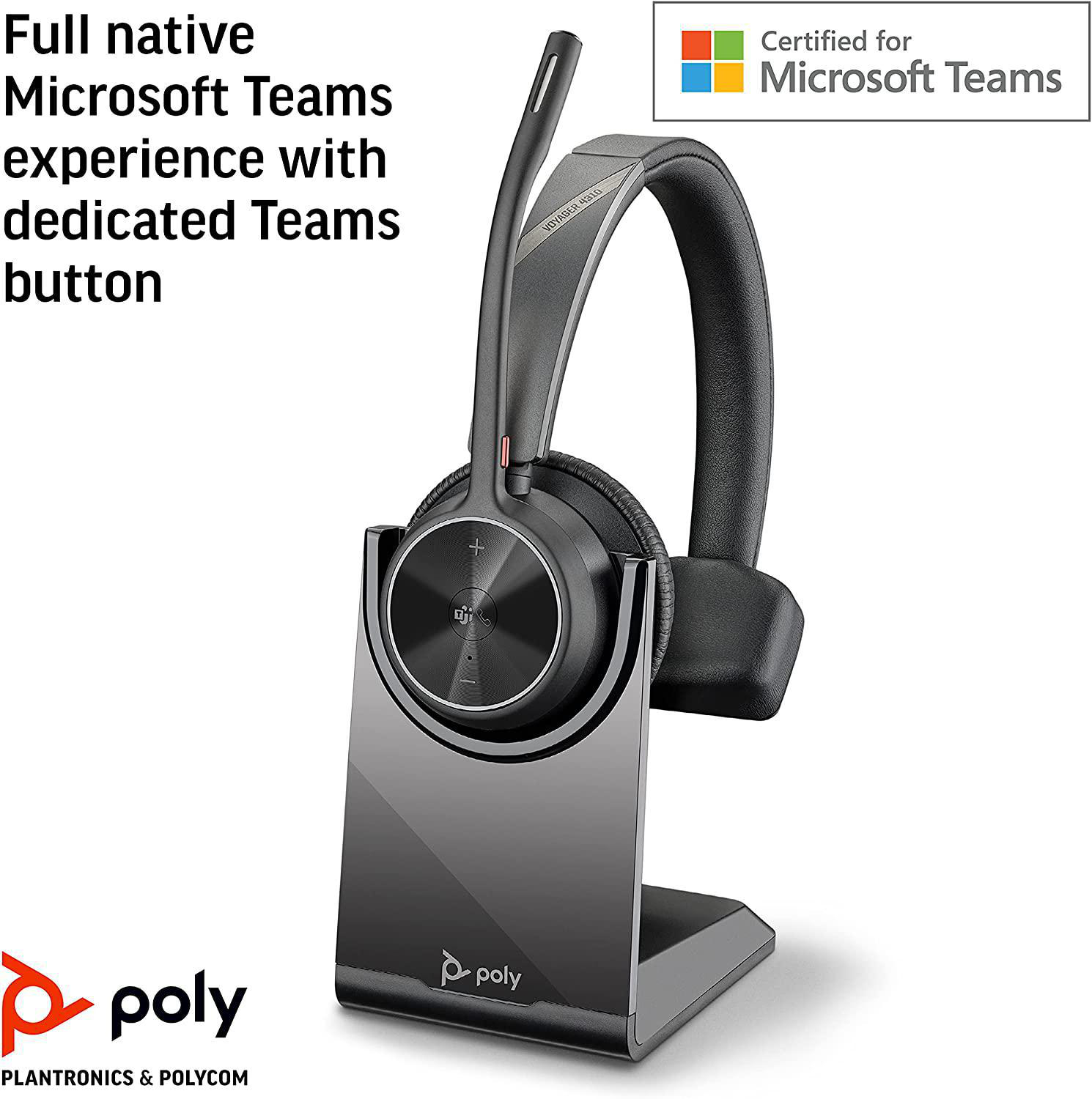 POLY Voyager 4310 Headset Schwarz Over-ear UC,