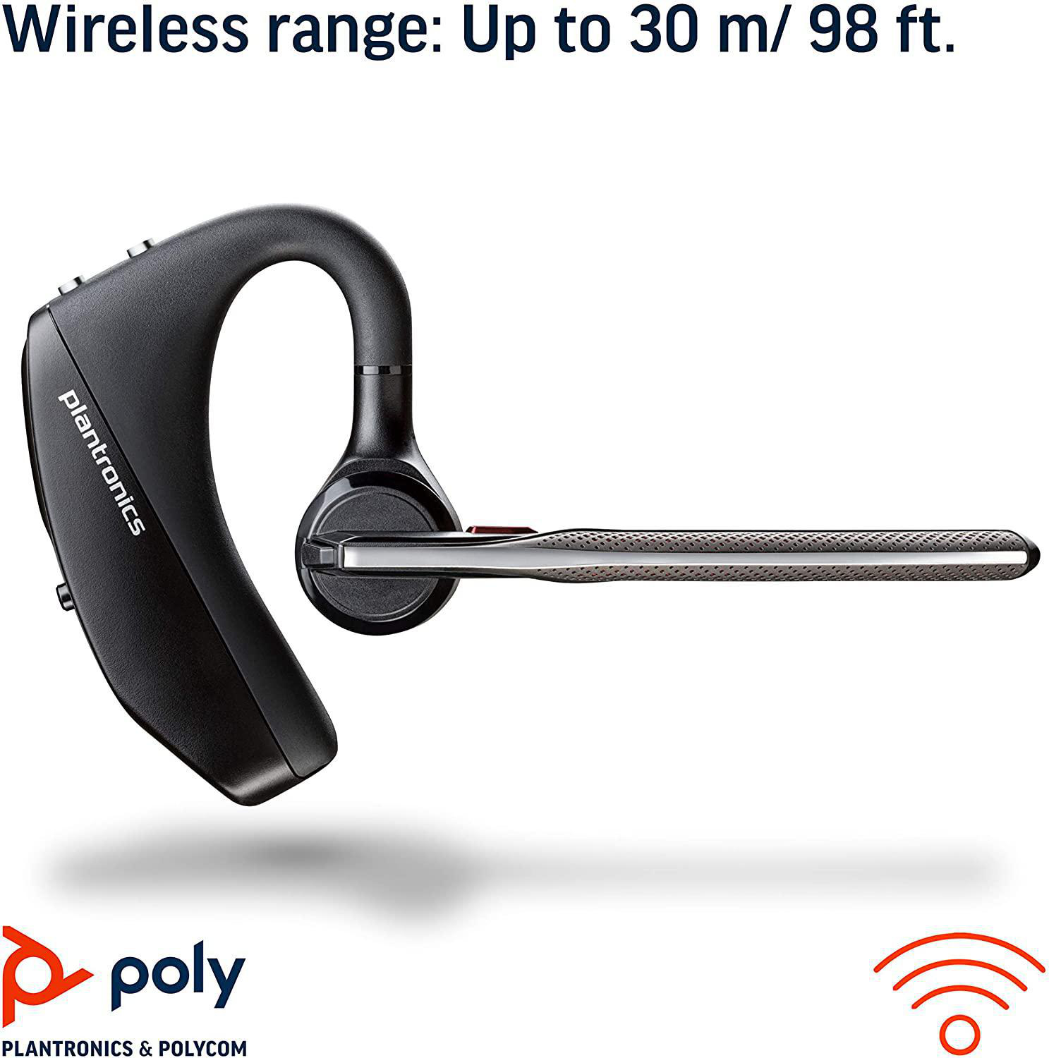 5200 POLY In-ear Schwarz Office, Bluetooth Headset Voyager