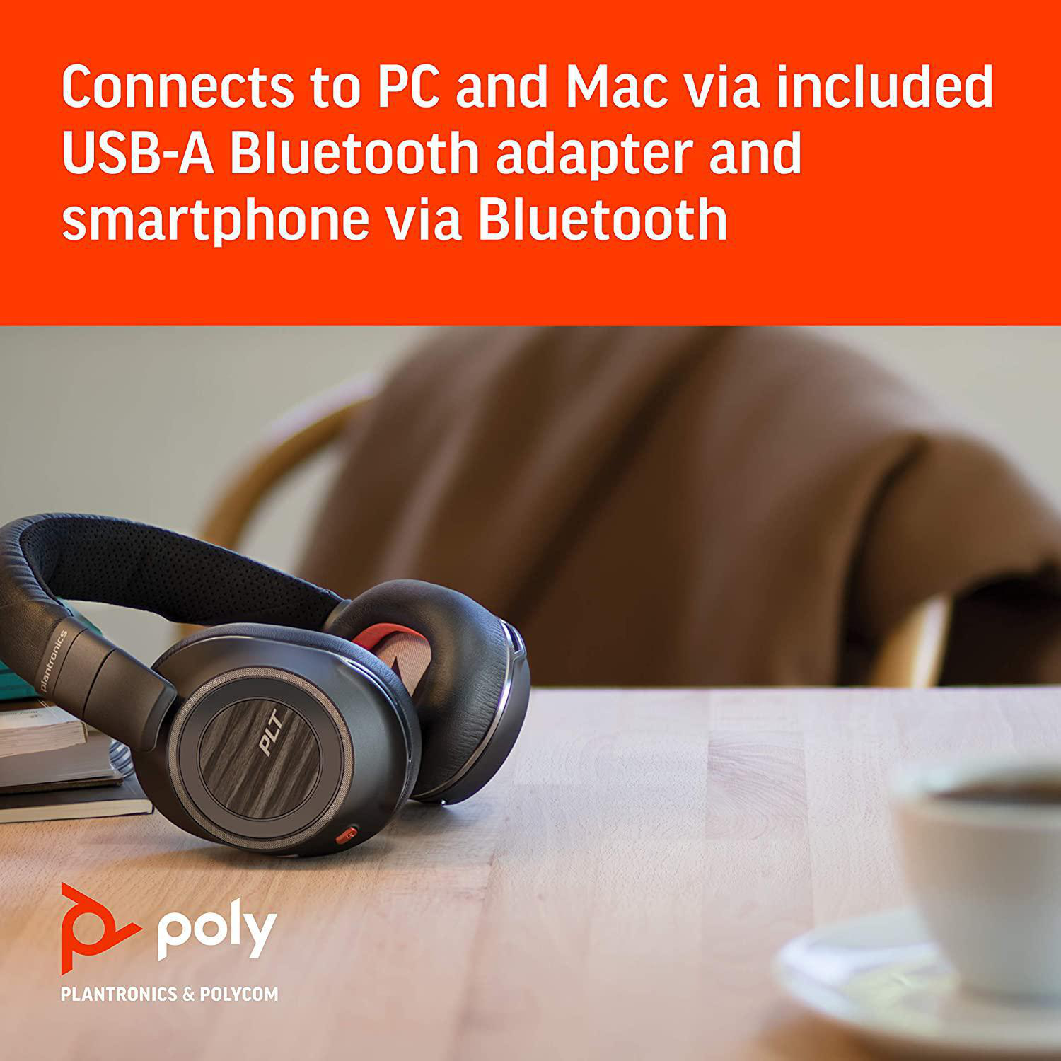 POLY Voyager 8200 UC, Over-ear Headset Bluetooth Schwarz