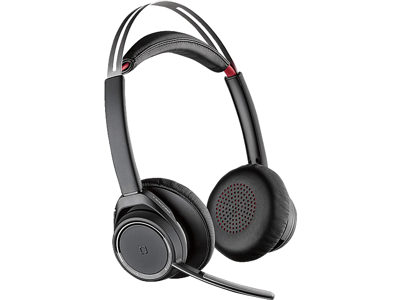 Headset UC Over-ear Focus B825-M, POLY Voyager Schwarz Bluetooth