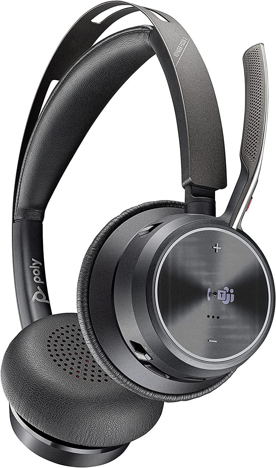 POLY UC B825-M, Bluetooth Over-ear Focus Headset Voyager Schwarz