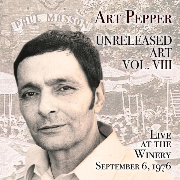 Pochette d'album en noir et blanc avec un visage d'homme et le texte : Art Pepper.
