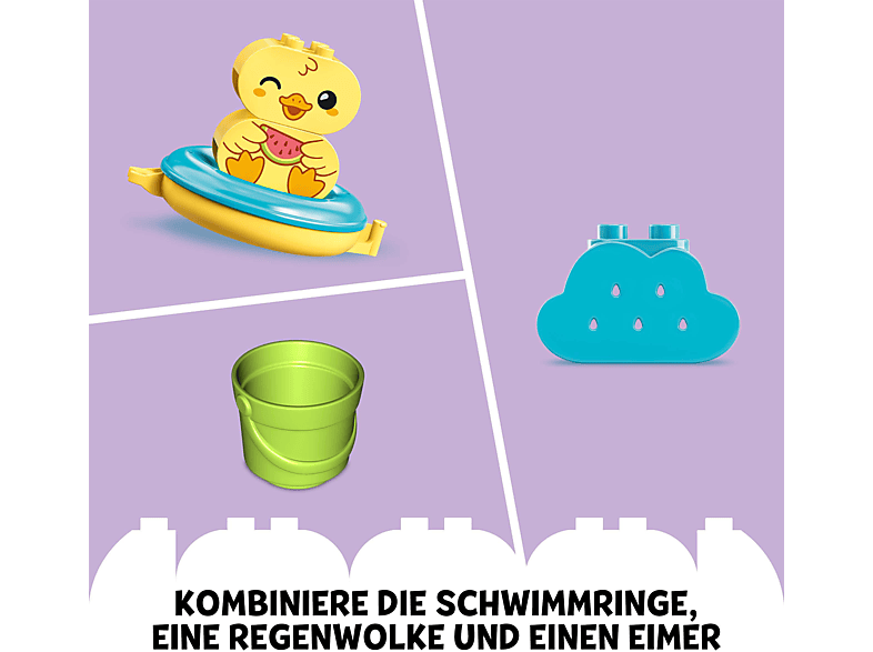 Thumbnail - LEGO DUPLO 10965 Badewannenspaß: Schwimmender Tierzug Bausatz, Mehrfarbig