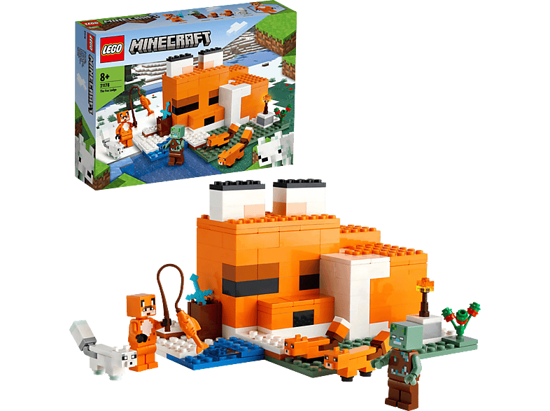 LEGO Minecraft 21178 Die Fuchs-Lodge Bausatz, Mehrfarbig