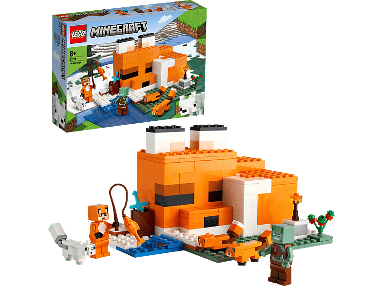 Bausatz, LEGO 21178 Die Mehrfarbig Minecraft Fuchs-Lodge