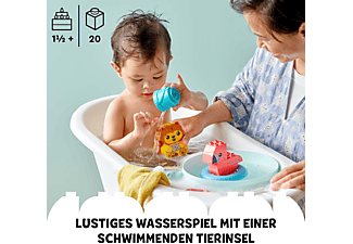 LEGO DUPLO 10966 Badewannenspaß: Schwimmende Tierinsel Bausatz, Mehrfarbig