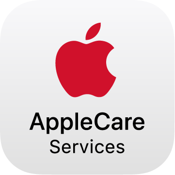 Logotipo de AppleCare Services: manzana roja con texto 'AppleCare Services'.