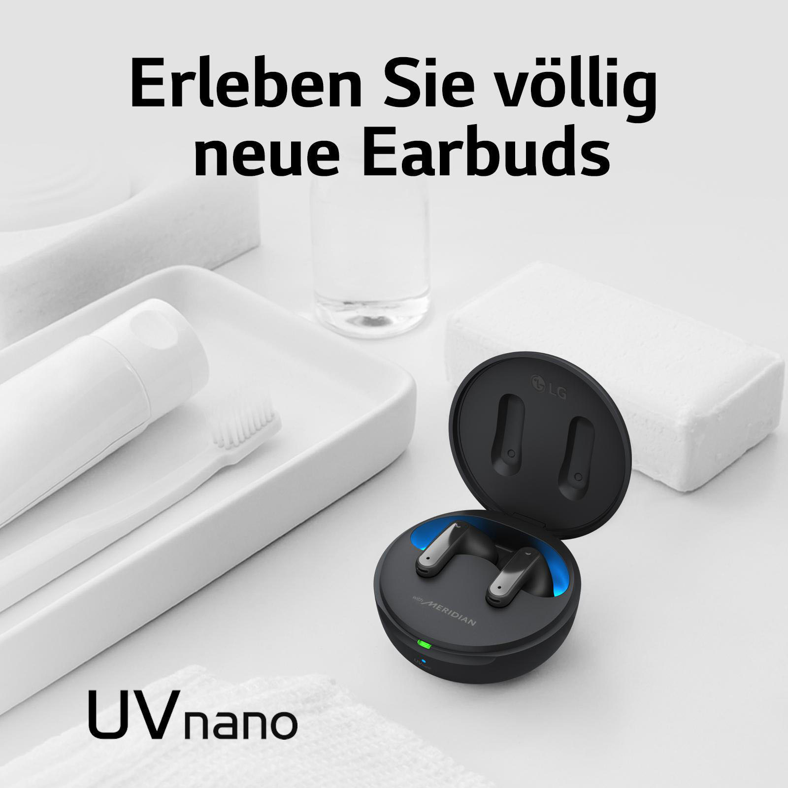 LG TONE Free DFP8, In-ear Kopfhörer Bluetooth Charcoal Black