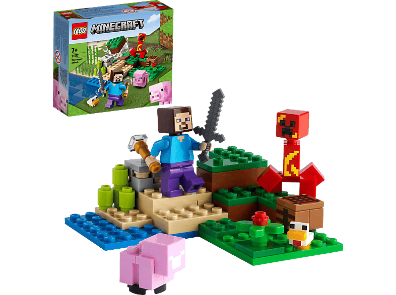 LEGO Minecraft 21177 Der Hinterhalt des Creeper™ Bausatz, Mehrfarbig