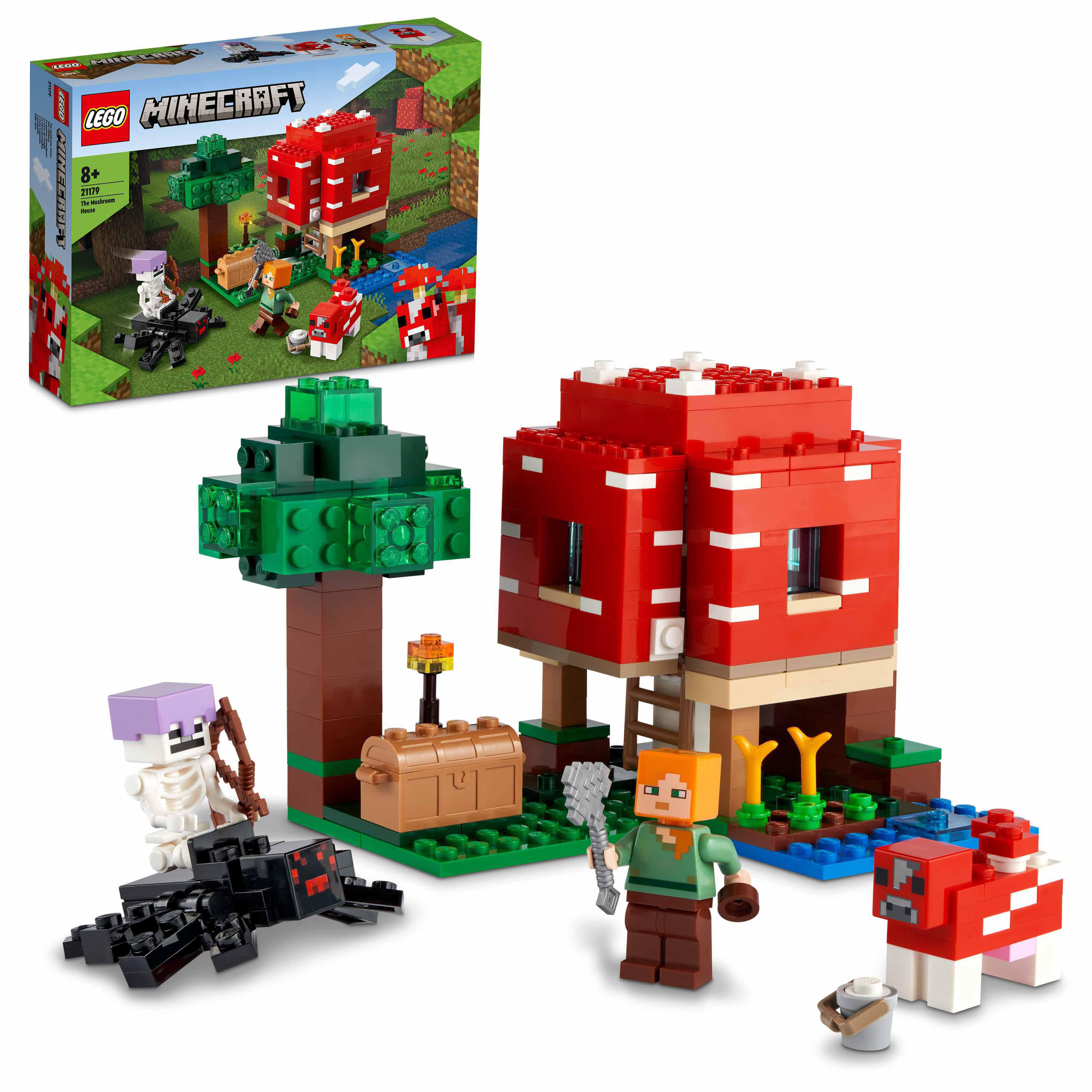 Mehrfarbig 21179 Minecraft LEGO Bausatz, Das Pilzhaus