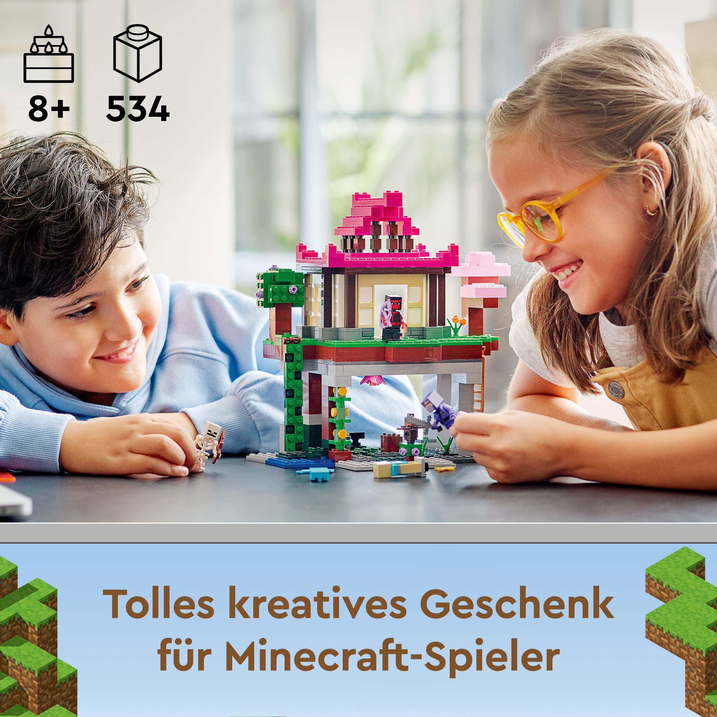 LEGO Minecraft 21183 Das Trainingsgelände Bausatz, Mehrfarbig