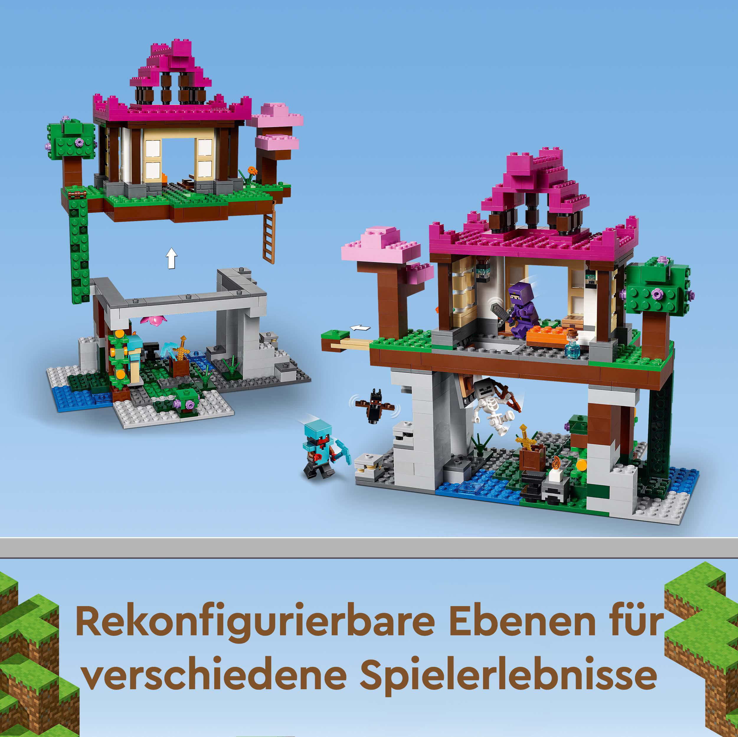 LEGO Minecraft 21183 Das Trainingsgelände Bausatz, Mehrfarbig