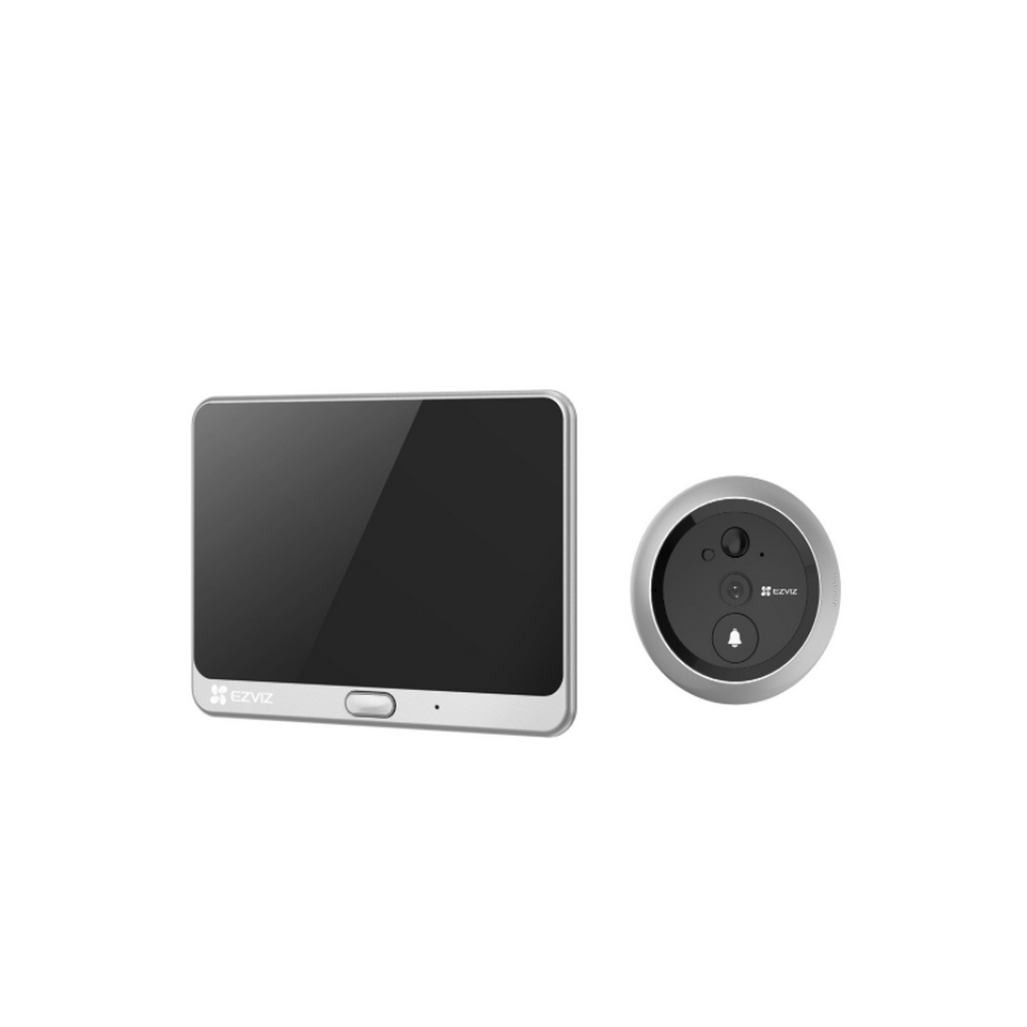 Un sistema de intercomunicador de puerta con un monitor y una cámara de timbre.