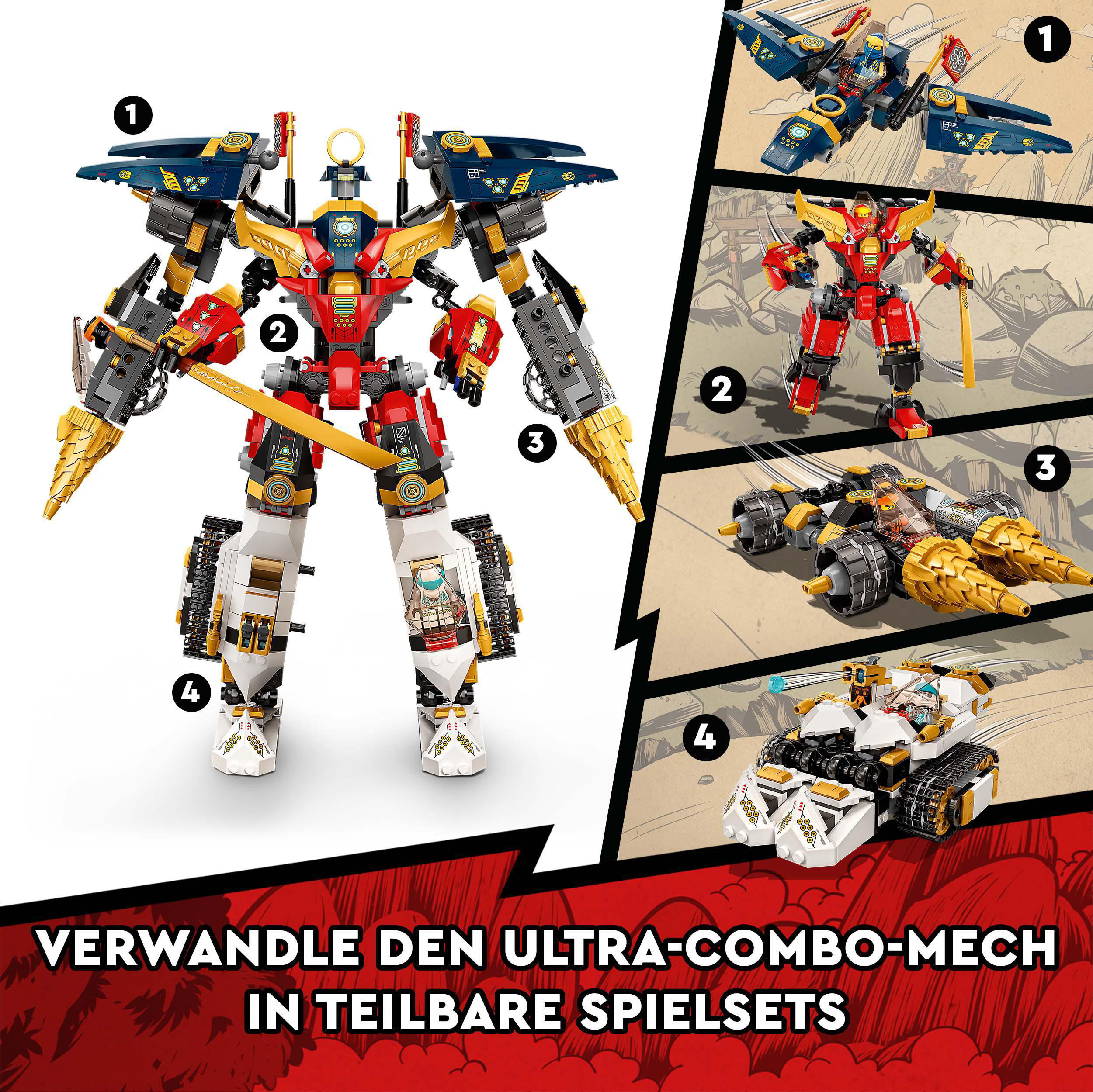 LEGO NINJAGO 71765 Ultrakombi-Ninja-Mech Bausatz, Mehrfarbig