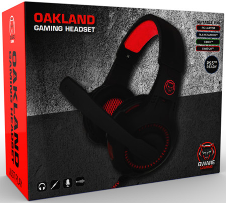QWARE Casque gamer Oakland Rouge (QW GMH-24RD)